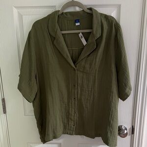 XXL Old Navy Sage Green Collared Shirt